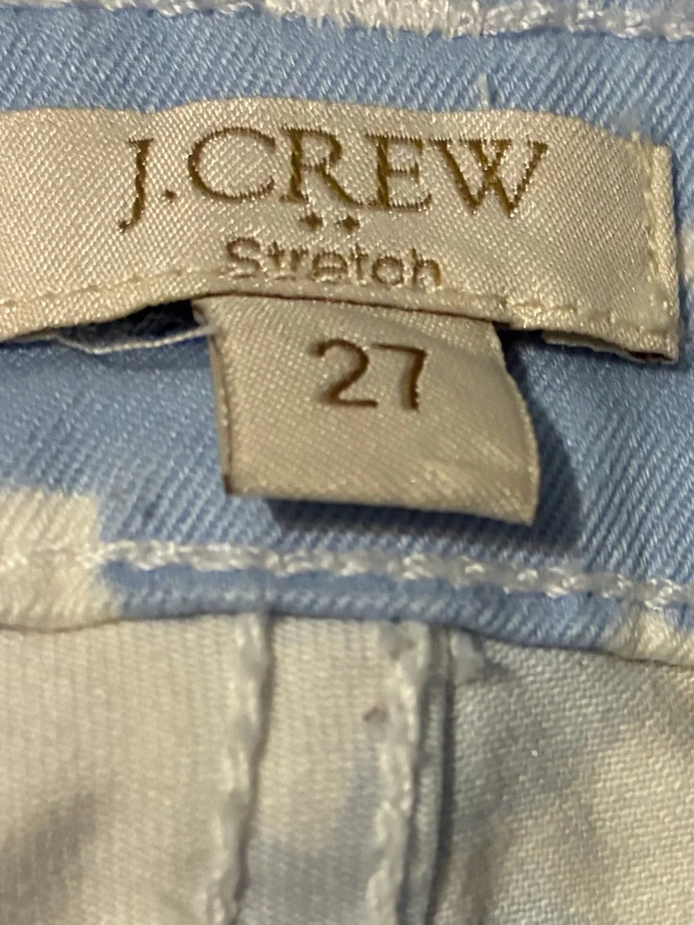 J. Crew Light Blue Floral Jeans and Life’s Good T-shirt Large